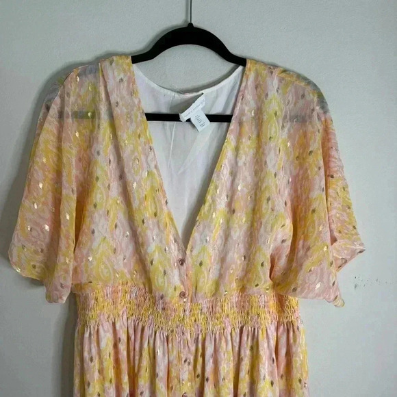 House of Harlow 1960 Rainbow Floral Maxi Dress Size Large - Picture 3 of 9